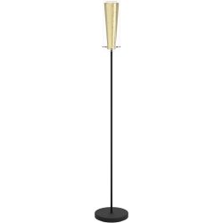 Eglo Stehlampe Pinto Gold Gold/Schwarz Stahl 147 cm - Farbe: schwarz-gold - Stehlampe