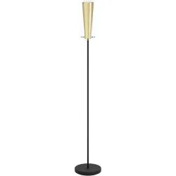 Eglo Stehlampe Pinto Gold Gold/Schwarz Stahl 147 cm - Farbe: schwarz-gold - Stehlampe