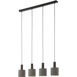 Eglo Pendellampe Concessa 1 Braun Stahl 16 cm 150 cm - Farbe: Dunkelbraun - Pendellampe