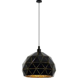 Eglo Pendellampe Roccaforte Gold/Schwarz Stahl 110 cm - Farbe: schwarz-gold - Pendellampe