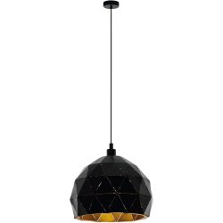 Eglo Pendellampe Roccaforte Gold/Schwarz Stahl 110 cm - Farbe: schwarz-gold - Pendellampe