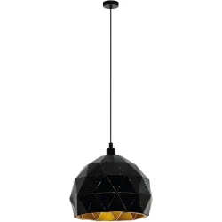 Eglo Pendellampe Roccaforte Gold/Schwarz Stahl 110 cm - Farbe: schwarz-gold - Pendellampe