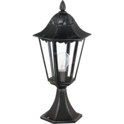 Eglo Stehlampe aussen Navedo Schwarz/Silber Aluminium 47 cm - Material: Aluguss - Stehlampe aussen