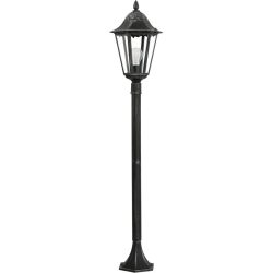 Eglo Stehlampe aussen Navedo Schwarz/Silber Aluminium 120 cm - Material: Aluguss - Stehlampe aussen