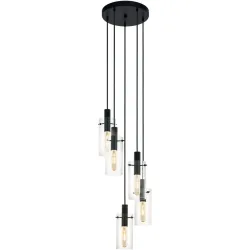 Eglo Pendellampe Montefino Schwarz Stahl 150 cm - Pendellampe