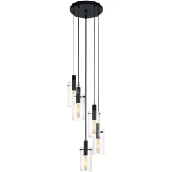 Eglo Pendellampe Montefino Schwarz Stahl 150 cm - Pendellampe