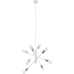 Eglo Pendellampe Gradoli Weiss/Grau Stahl 110 cm - Farbe: weiss/chrom - Pendellampe