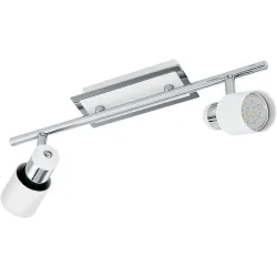Eglo Spot Davida Weiss/Grau Stahl 7 cm - Farbe: chrom/weiss - Spot