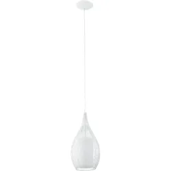 Eglo Pendellampe Razoni Weiss Stahl 130 cm - Pendellampe