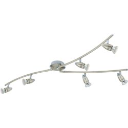 Eglo Spot Magnum-LED Grau Stahl - Farbe: Nickel matt mit Chrom - Lichtfarbe: Warmweiss - Spot