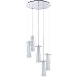 Eglo Pendellampe Pinto Grau Stahl 150 cm - Farbe: chrom - Pendellampe