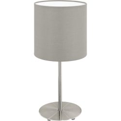 Eglo Tischlampe Pasteri Grau Stahl 27.5 cm - Farbe: Nickel matt - Tischlampe