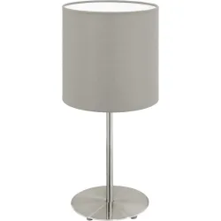 Eglo Tischlampe Pasteri Grau Stahl 27.5 cm - Farbe: Nickel matt - Tischlampe