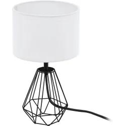 Eglo Tischlampe Carlton 2 Schwarz Stahl 30.5 cm - Tischlampe