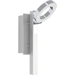 Eglo Spot Cardillio 1 Grau Aluminium/Stahl 6.5 cm - Farbe: Aluminium/Chrom - LED - Lichtfarbe: Warmweiss - Spot- LED Energiesparlampe