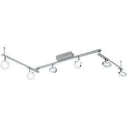 Eglo Spot Cardillio 1 Grau Aluminium/Stahl 8.5 cm - Farbe: Aluminium/Chrom - LED - Lichtfarbe: Warmweiss - Spot- LED Energiesparlampe