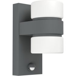 Eglo Wandlampe aussen Atollari Grau Aluminium 23 cm - Farbe: anthrazit - LED - Lichtfarbe: Warmweiss - Material: Aluguss - Wandlampe aussen- LED