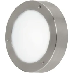 Eglo Wandlampe aussen Vento 2 Edelstahl Edelstahl - LED - Lichtfarbe: Warmweiss - Wandlampe aussen- LED Energiesparlampe