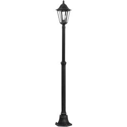 Eglo Stehlampe aussen Navedo Schwarz/Silber Aluminium 200 cm - Material: Aluguss - Stehlampe aussen