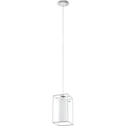 Eglo Pendellampe Loncino 1 Grau Stahl 15 cm 110 cm - Farbe: chrom - Pendellampe