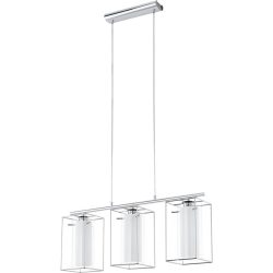 Eglo Pendellampe Loncino 1 Grau Stahl 15 cm 110 cm - Farbe: chrom - Pendellampe