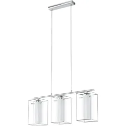Eglo Pendellampe Loncino 1 Grau Stahl 15 cm 110 cm - Farbe: chrom - Pendellampe