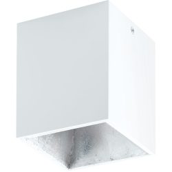 Eglo Deckenlampe Polasso Silber/Weiss Aluminium/Kunststoff 10 cm 12 cm - Farbe: weiss/silber - LED - Lichtfarbe: Warmweiss - Deckenlampe- LED