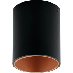 Eglo Deckenlampe Polasso Kupfer/Schwarz Aluminium/Kunststoff 12 cm - Farbe: schwarz/kupfer - LED - Lichtfarbe: Warmweiss - Deckenlampe- LED