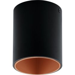 Eglo Deckenlampe Polasso Kupfer/Schwarz Aluminium/Kunststoff 12 cm - Farbe: schwarz/kupfer - LED - Lichtfarbe: Warmweiss - Deckenlampe- LED