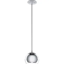 Eglo Pendellampe Rocamar Grau Stahl 110 cm - Farbe: chrom - Pendellampe
