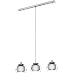 Eglo Pendellampe Rocamar Grau Stahl 19 cm 110 cm - Farbe: chrom - Pendellampe