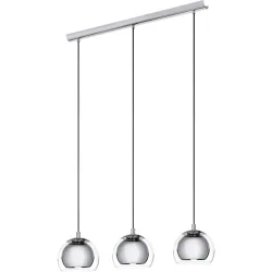 Eglo Pendellampe Rocamar Grau Stahl 19 cm 110 cm - Farbe: chrom - Pendellampe