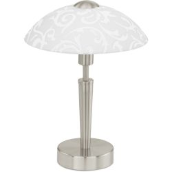 Eglo Tischlampe Solo Grau Stahl 32 cm - Farbe: Nickel matt - Tischlampe