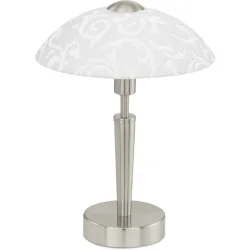 Eglo Tischlampe Solo Grau Stahl 32 cm - Farbe: Nickel matt - Tischlampe
