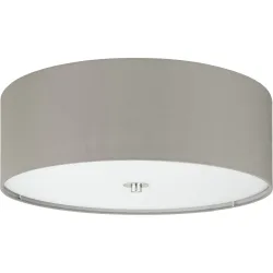 Eglo Deckenlampe Pasteri Grau Stahl 19.5 cm - Farbe: Nickel matt - Deckenlampe