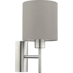 Eglo Wandlampe Pasteri Grau Stahl 30.5 cm - Farbe: Nickel matt - Wandlampe