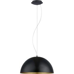 Eglo Pendellampe Gaetano 1 Gold/Schwarz Stahl 150 cm - Farbe: schwarz-gold - Pendellampe