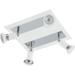 Eglo Spot Sarria Weiss/Grau Stahl 26 cm - Farbe: weiss/chrom - Spot