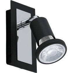 Eglo Spot Sarria Schwarz/Grau Stahl 6 cm - Farbe: schwarz/chrom - Spot