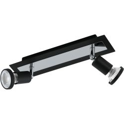 Eglo Spot Sarria Schwarz/Grau Stahl 7 cm - Farbe: schwarz/chrom - Spot