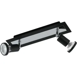 Eglo Spot Sarria Schwarz/Grau Stahl 7 cm - Farbe: schwarz/chrom - Spot