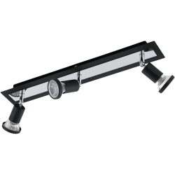 Eglo Spot Sarria Schwarz/Grau Stahl 7 cm - Farbe: schwarz/chrom - Spot