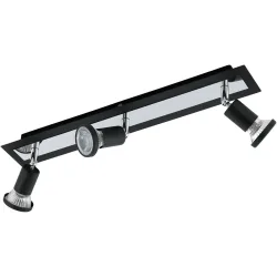 Eglo Spot Sarria Schwarz/Grau Stahl 7 cm - Farbe: schwarz/chrom - Spot