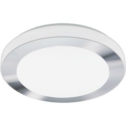 Eglo Deckenlampe LED Carpi Weiss/Grau Stahl 7.5 cm - Farbe: weiss/chrom - LED - Lichtfarbe: Warmweiss - Deckenlampe- LED Energiesparlampe