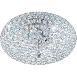 Eglo Deckenlampe Clemente Grau Stahl 20 cm - Farbe: chrom - Deckenlampe