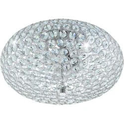 Eglo Deckenlampe Clemente Grau Stahl 20 cm - Farbe: chrom - Deckenlampe