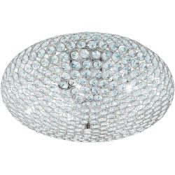 Eglo Deckenlampe Clemente Grau Stahl 20.5 cm - Farbe: chrom - Deckenlampe