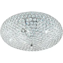 Eglo Deckenlampe Clemente Grau Stahl 20.5 cm - Farbe: chrom - Deckenlampe