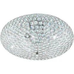 Eglo Deckenlampe Clemente Grau Stahl 20.5 cm - Farbe: chrom - Deckenlampe