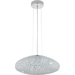 Eglo Pendellampe Clemente Grau Stahl 110 cm - Farbe: chrom - Pendellampe
